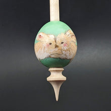 Load image into Gallery viewer, Egg bead spindle in maple and curly maple