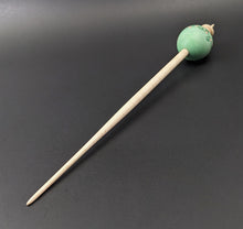 Load image into Gallery viewer, Egg bead spindle in maple and curly maple