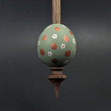 Load image into Gallery viewer, Egg bead spindle in maple and walnut