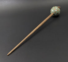 Load image into Gallery viewer, Egg bead spindle in maple and walnut