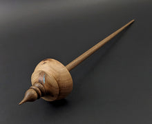 Load image into Gallery viewer, Tibetan style spindle in elm burl and walnut with turquoise inlay