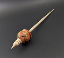 Load image into Gallery viewer, Cauldron spindle in flame box elder and curly maple