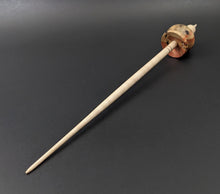 Load image into Gallery viewer, Cauldron spindle in flame box elder and curly maple