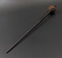 Load image into Gallery viewer, Dragon egg bead spindle in cocobolo and  hand dyed walnut