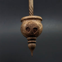 Load image into Gallery viewer, Cauldron spindle in maple burl and walnut