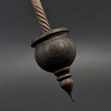 Load image into Gallery viewer, Cauldron spindle in bog oak and walnut