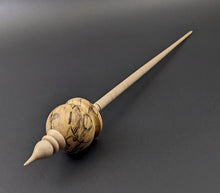 Load image into Gallery viewer, Cauldron spindle in spalted hackberry and curly maple