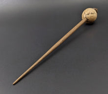 Load image into Gallery viewer, Egg bead spindle in spalted hackberry and walnut