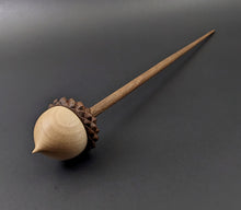 Load image into Gallery viewer, Acorn support spindle in maple and walnut