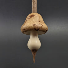 Load image into Gallery viewer, Mushroom support spindle in elm burl, holly, and walnut
