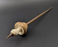 Load image into Gallery viewer, Mushroom support spindle in elm burl, holly, and walnut