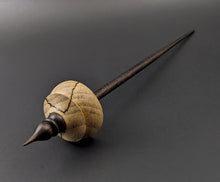 Load image into Gallery viewer, Tibetan style spindle in spalted hackberry and ebonized walnut