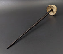 Load image into Gallery viewer, Tibetan style spindle in spalted hackberry and ebonized walnut