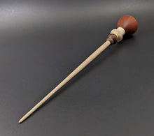Load image into Gallery viewer, Tiny dancer spindle in padauk, holly, and curly maple (<font color="red"<b>RESERVED</b></font> for heanna14)