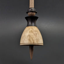 Load image into Gallery viewer, Tiny dancer spindle in Karelian birch, African blackwood, and walnut