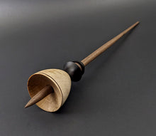 Load image into Gallery viewer, Tiny dancer spindle in Karelian birch, African blackwood, and walnut