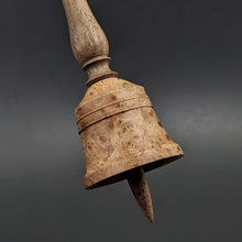 Load image into Gallery viewer, Bell support spindle in maple burl and walnut