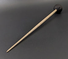 Load image into Gallery viewer, Sheep support spindle in African blackwood and curly maple