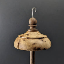 Load image into Gallery viewer, Drop spindle in elm burl and walnut