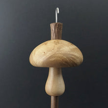 Load image into Gallery viewer, Drop spindle in maple burl and walnut