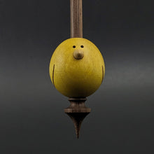 Load image into Gallery viewer, Bird bead spindle in maple and walnut