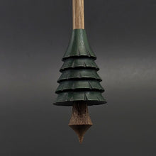Load image into Gallery viewer, Pine tree spindle in hand dyed walnut and walnut