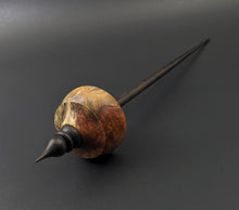 Load image into Gallery viewer, Tibetan style spindle in amboyna burl and ebonized walnut