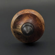 Load image into Gallery viewer, Tibetan style spindle in amboyna burl and ebonized walnut