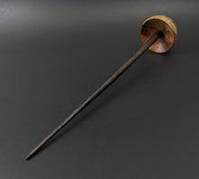 Load image into Gallery viewer, Tibetan style spindle in amboyna burl and ebonized walnut