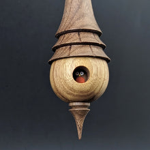 Load image into Gallery viewer, Birdhouse spindle in canarywood and walnut