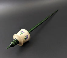 Load image into Gallery viewer, Teacup spindle in holly and hand dyed curly maple