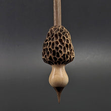 Load image into Gallery viewer, Morel mushroom support spindle in maple and walnut