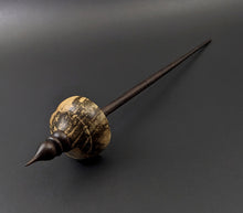 Load image into Gallery viewer, Tibetan style spindle in spalted hackberry and ebonized walnut