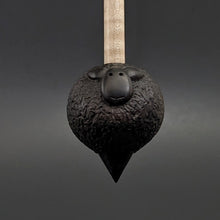 Load image into Gallery viewer, Sheep support spindle in African blackwood and curly maple