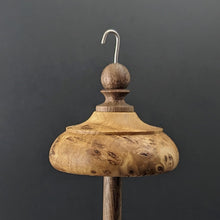 Load image into Gallery viewer, Drop spindle in elm burl and walnut