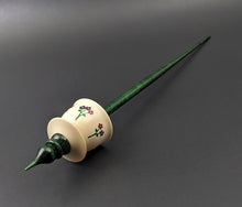 Load image into Gallery viewer, Teacup spindle in holly and hand dyed curly maple