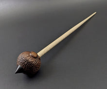 Load image into Gallery viewer, Sheep support spindle in walnut and curly maple