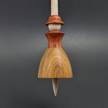 Load image into Gallery viewer, Tiny dancer spindle in canarywood, padauk, and curly maple