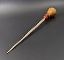 Load image into Gallery viewer, Tiny dancer spindle in canarywood, padauk, and curly maple