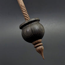 Load image into Gallery viewer, Cauldron spindle in bog oak and walnut