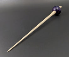 Load image into Gallery viewer, Bead spindle in hand dyed maple burl and curly maple