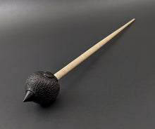Load image into Gallery viewer, Sheep support spindle in African blackwood and curly maple