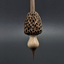 Load image into Gallery viewer, Morel mushroom support spindle in maple and walnut