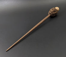 Load image into Gallery viewer, Morel mushroom support spindle in maple and walnut