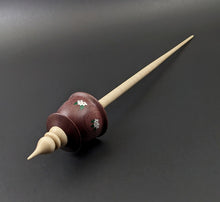 Load image into Gallery viewer, Teacup spindle in purpleheart and curly maple