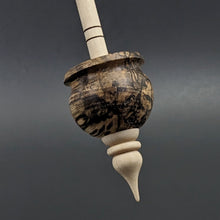 Load image into Gallery viewer, Cauldron spindle in spalted maple and curly maple
