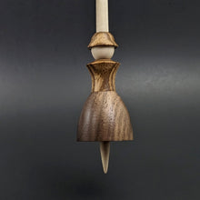 Load image into Gallery viewer, Tiny dancer spindle in walnut, zebrawood, and curly maple