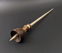 Load image into Gallery viewer, Tiny dancer spindle in walnut, zebrawood, and curly maple