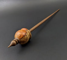 Load image into Gallery viewer, Cauldron spindle in amboyna burl and walnut