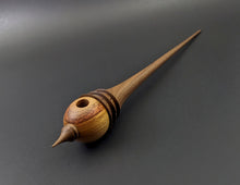 Load image into Gallery viewer, Birdhouse spindle in canarywood and walnut (<font color="red"<b>RESERVED</b></font> for Susie)